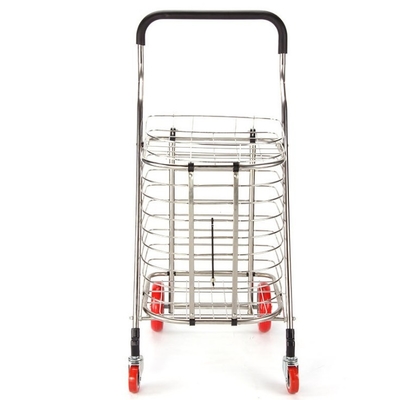 Collapsible Collapsible Supermarket Shopping Trolley , Shopping Trolley