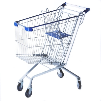 Durable Supermarket Grocery Store European Style Shopping Trolley Trolley With Strong Loading Capacity