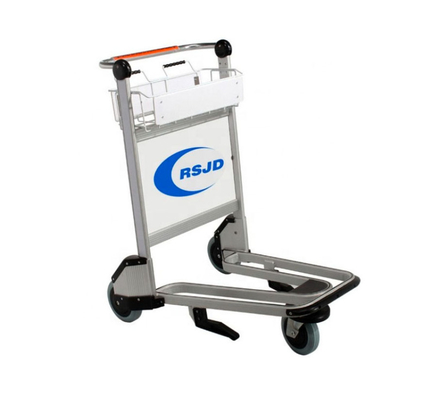 Ground Unfolding Airport Hand Cart Passenger Luggage Trolley In Airport