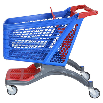 New Durable Cheap Price Folding 210L Supermarket Shopping Trolleys Plastic Grocery Cart With Handle